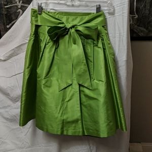 SOLD RR - Lilly Pulitzer chartreuse green silk skirt.